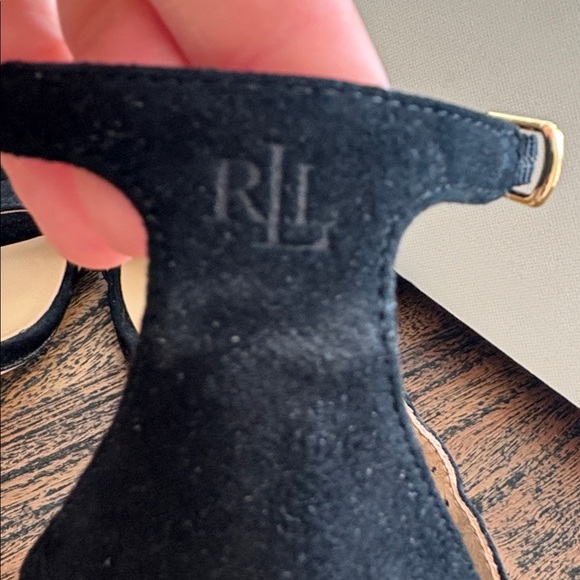 Lauren Ralph Lauren Black Suede Heels - Picture 6 of 9